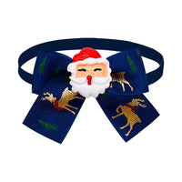 HKM-485715 Christmas-Themed Pet Bow Tie in Red and Green for Dogs and Cats - Seasonal Accessory