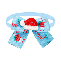 HKM-485715 Christmas-Themed Pet Bow Tie in Red and Green for Dogs and Cats - Seasonal Accessory