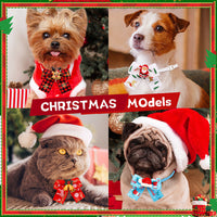 HKM-485715 Christmas-Themed Pet Bow Tie in Red and Green for Dogs and Cats - Seasonal Accessory