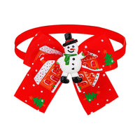 HKM-485715 Christmas-Themed Pet Bow Tie in Red and Green for Dogs and Cats - Seasonal Accessory