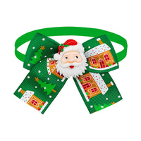 HKM-485715 Christmas-Themed Pet Bow Tie in Red and Green for Dogs and Cats - Seasonal Accessory