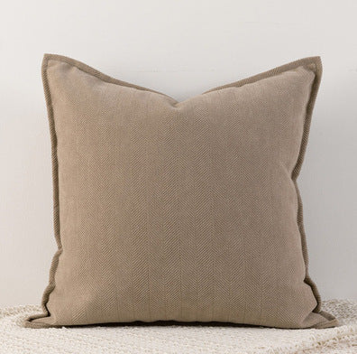 HKM-485843 Herringbone Pattern Chenille Throw Pillow Cover - Multiple Sizes Available
