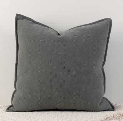 HKM-485843 Herringbone Pattern Chenille Throw Pillow Cover - Multiple Sizes Available