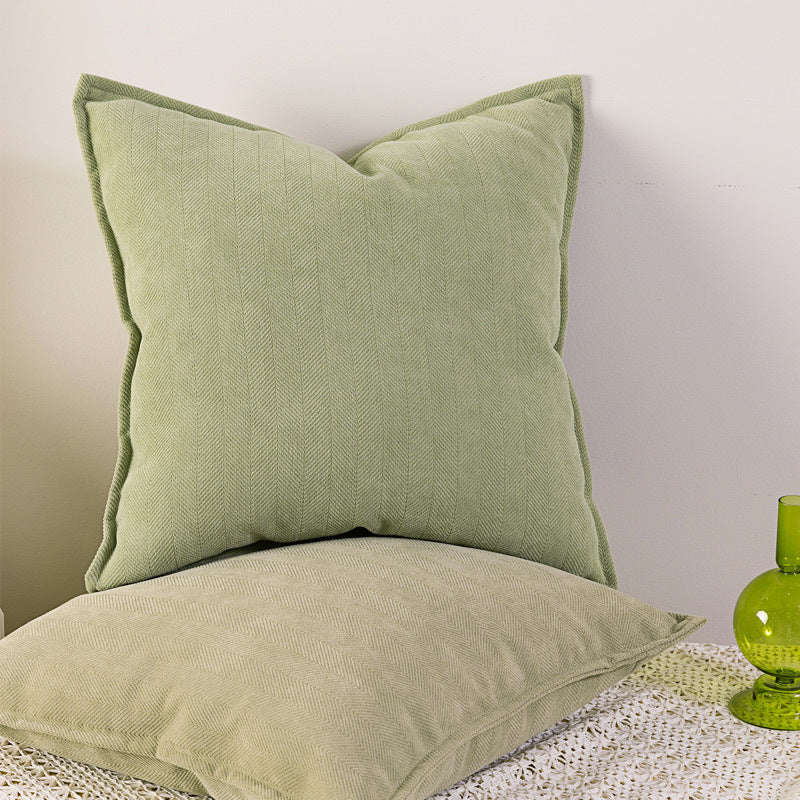 HKM-485843 Herringbone Pattern Chenille Throw Pillow Cover - Multiple Sizes Available