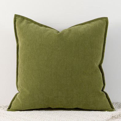 HKM-485843 Herringbone Pattern Chenille Throw Pillow Cover - Multiple Sizes Available