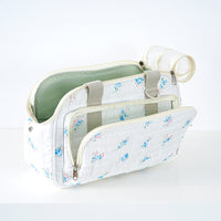 HKM-485907 Portable Canvas Dog Crossbody Bag for Small Pets - Blue 37x17x25 cm