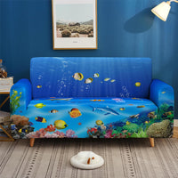 HKM-486035 Elastic Dust-Proof Floral Sofa Cover for Modular Sofas, Available in Various Sizes
