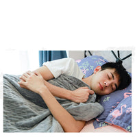 HKM-486035 Gravity Blanket for Decompression and Better Sleep - Geometric Polyester Design, 10kg or 15kg, Summer Use, 200x120cm Size
