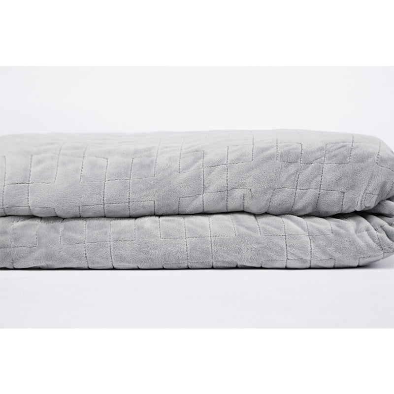 HKM-486035 Gravity Blanket for Decompression and Better Sleep - Geometric Polyester Design, 10kg or 15kg, Summer Use, 200x120cm Size