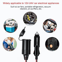 HKM-486099 4M USB Power Extension Cable for Car Cigarette Lighter with 10A Fuse