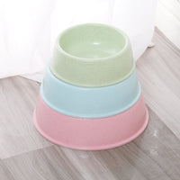 HKM-486227 Nordic Style Simple Round Plastic Dog Bowl - Pink, Blue, Green Options in Various Sizes