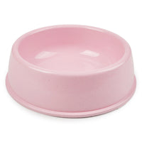 HKM-486227 Nordic Style Simple Round Plastic Dog Bowl - Pink, Blue, Green Options in Various Sizes