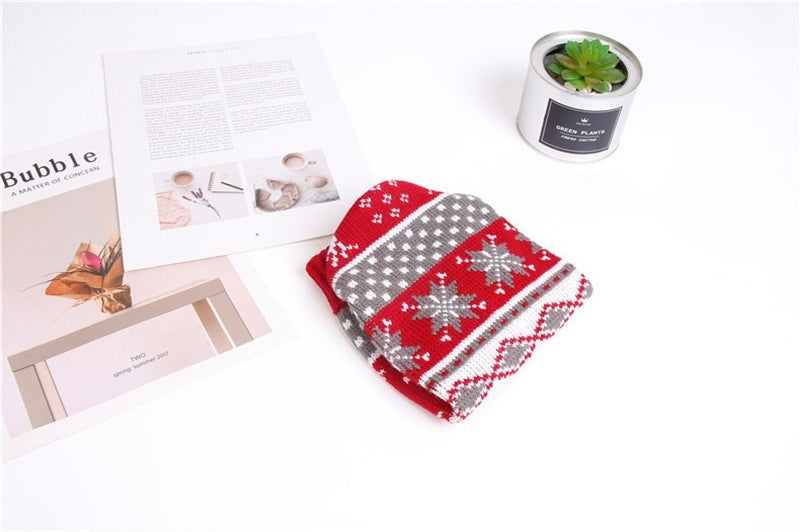 HKM-486291 Christmas Red Reindeer Knitted Turtleneck Dog Sweater