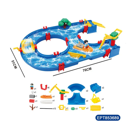 Educational Water Park Building Blocks Set - 39 Pieces DIY Construction Toys for Ages 2-4 Boys