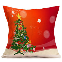 HKM-486483 Christmas Themed Car Sofa Pillowcase - 43x43 cm PP Cotton Decorative Cover