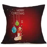 HKM-486483 Christmas Themed Car Sofa Pillowcase - 43x43 cm PP Cotton Decorative Cover