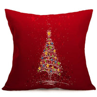 HKM-486483 Christmas Themed Car Sofa Pillowcase - 43x43 cm PP Cotton Decorative Cover