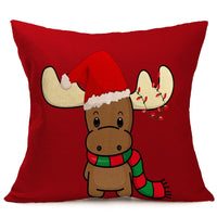 HKM-486483 Christmas Themed Car Sofa Pillowcase - 43x43 cm PP Cotton Decorative Cover