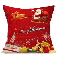 HKM-486483 Christmas Themed Car Sofa Pillowcase - 43x43 cm PP Cotton Decorative Cover