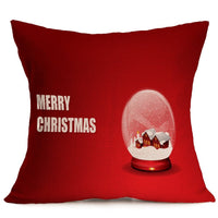 HKM-486483 Christmas Themed Car Sofa Pillowcase - 43x43 cm PP Cotton Decorative Cover