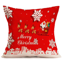 HKM-486483 Christmas Themed Car Sofa Pillowcase - 43x43 cm PP Cotton Decorative Cover