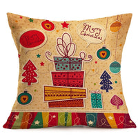 HKM-486483 Christmas Themed Car Sofa Pillowcase - 43x43 cm PP Cotton Decorative Cover