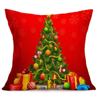 HKM-486483 Christmas Themed Car Sofa Pillowcase - 43x43 cm PP Cotton Decorative Cover