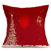 HKM-486483 Christmas Themed Car Sofa Pillowcase - 43x43 cm PP Cotton Decorative Cover