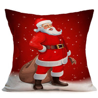 HKM-486483 Christmas Themed Car Sofa Pillowcase - 43x43 cm PP Cotton Decorative Cover