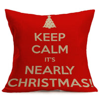 HKM-486483 Christmas Themed Car Sofa Pillowcase - 43x43 cm PP Cotton Decorative Cover