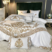 HKM-486547 Four-Piece Summer Bedding Set in Soft Cotton with Elegant Patterns
