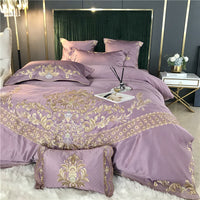 HKM-486547 Four-Piece Summer Bedding Set in Soft Cotton with Elegant Patterns