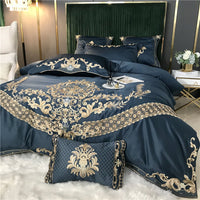 HKM-486547 Four-Piece Summer Bedding Set in Soft Cotton with Elegant Patterns