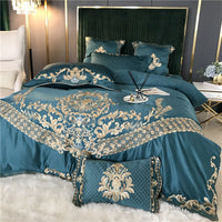 HKM-486547 Four-Piece Summer Bedding Set in Soft Cotton with Elegant Patterns