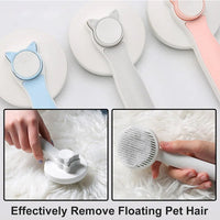 HKM-486547 Pet Self-Cleaning Grooming Brush for Dogs and Cats - Gentle Shedding Tool for Short and Long Hair