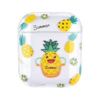 HKM-486611 Cartoon Fruit Earphone Cover Compatible with Apple iPhone Models - Clamshell Protection in Transparent Design