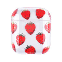 HKM-486611 Cartoon Fruit Earphone Cover Compatible with Apple iPhone Models - Clamshell Protection in Transparent Design