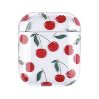 HKM-486611 Cartoon Fruit Earphone Cover Compatible with Apple iPhone Models - Clamshell Protection in Transparent Design