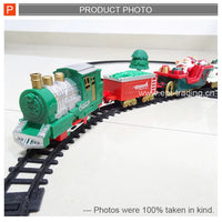 HKM-486675 Electric Christmas Train Toy with Tracks for Kids Age 2-4