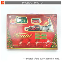 HKM-486675 Electric Christmas Train Toy with Tracks for Kids Age 2-4