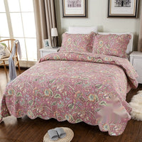 HKM-486867 Double-Sided Pure Cotton Geometric Pattern Bedspread Set, 3 Piece for 1.8m Bed