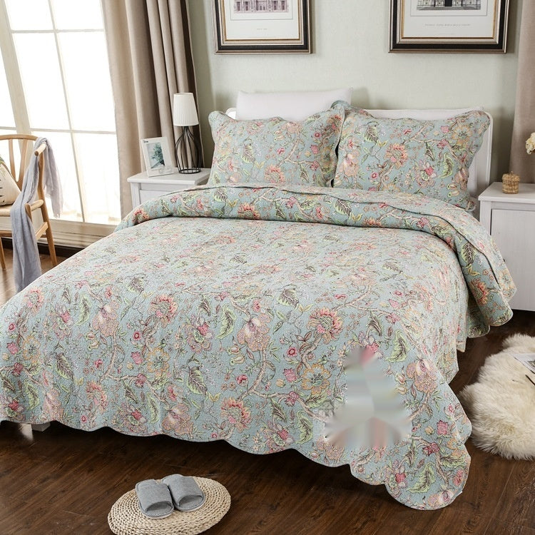 HKM-486867 Double-Sided Pure Cotton Geometric Pattern Bedspread Set, 3 Piece for 1.8m Bed