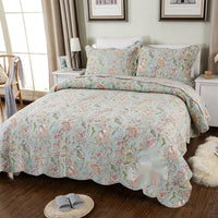 HKM-486867 Double-Sided Pure Cotton Geometric Pattern Bedspread Set, 3 Piece for 1.8m Bed