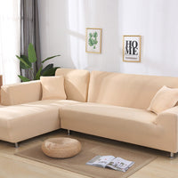 HKM-486867 Elastic Polyester and Spandex Sofa Cover Set with Pillowcases - 2 Pieces