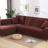 HKM-486867 Elastic Polyester and Spandex Sofa Cover Set with Pillowcases - 2 Pieces