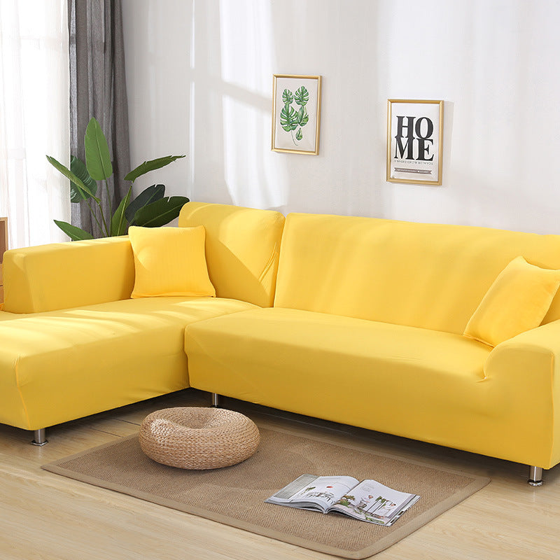 HKM-486867 Elastic Polyester and Spandex Sofa Cover Set with Pillowcases - 2 Pieces