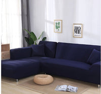 HKM-486867 Elastic Polyester and Spandex Sofa Cover Set with Pillowcases - 2 Pieces