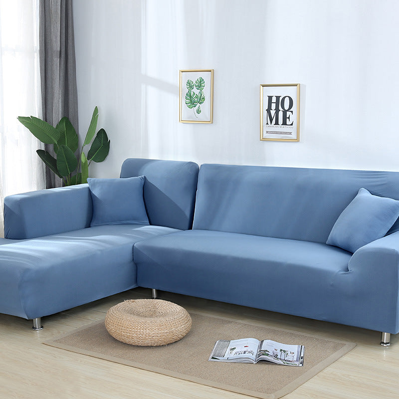 HKM-486867 Elastic Polyester and Spandex Sofa Cover Set with Pillowcases - 2 Pieces