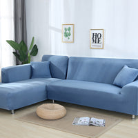 HKM-486867 Elastic Polyester and Spandex Sofa Cover Set with Pillowcases - 2 Pieces