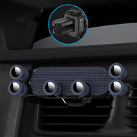 HKM-486931 Universal Multifunctional Car Phone Holder - Black and Blue with Automatic Folding Stand
